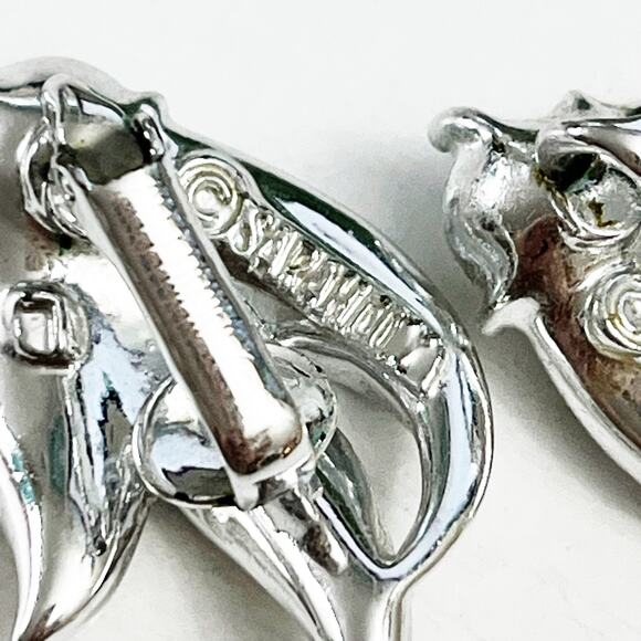 Sarah Coventry "Enchantress" Vintage Rhinestone Clip Earrings - Picture 4 of 5